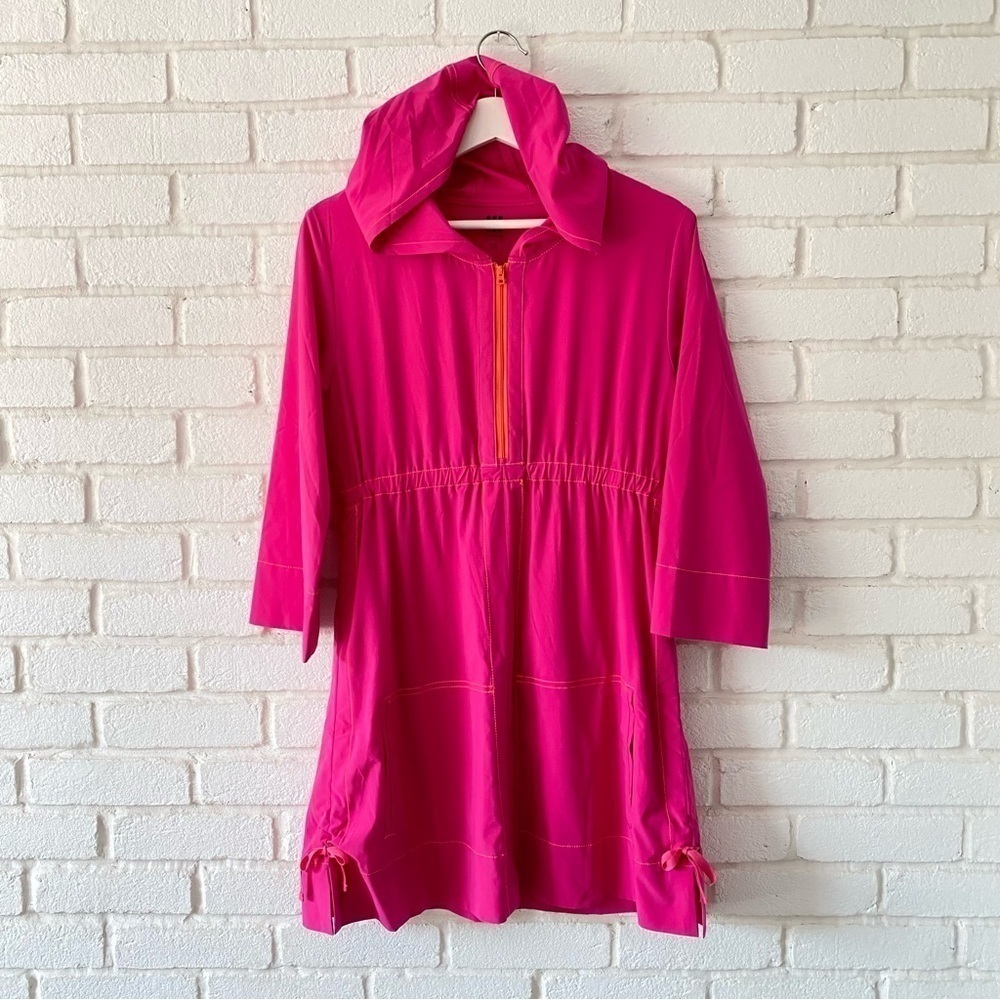 Title Nine Pink Athletic Summer Water Swim Dress Hooded Women's Size Medium